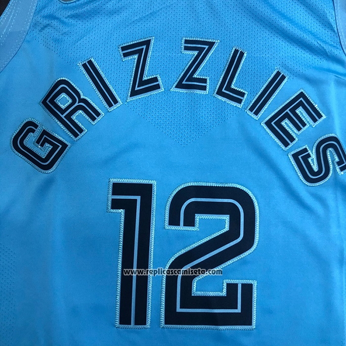 Camiseta Memphis Grizzlies Ja Morant #12 Statement Autentico 2021-22 Azul